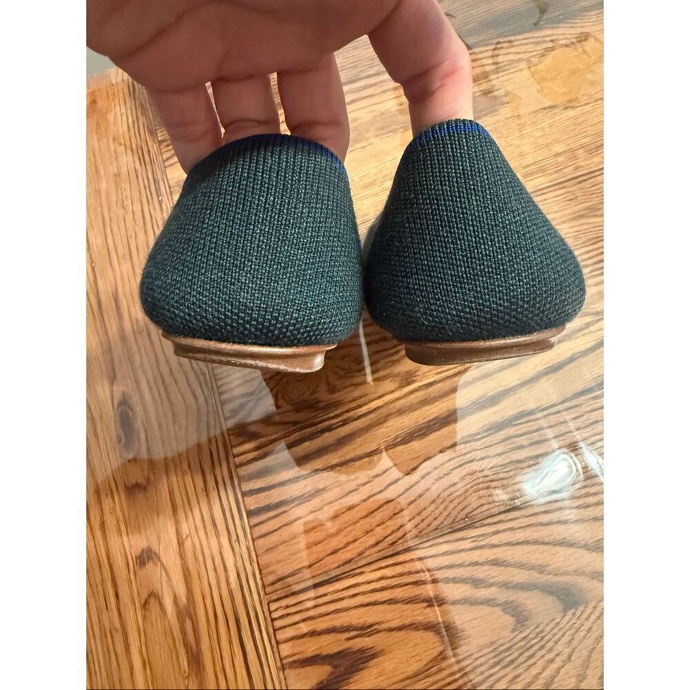 Rothy's Dark Green Halo Merino‎ Wool Blend Classic Ballet Flat Shoes Size 8 - Picture 3 of 6